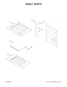 Shelf Parts Diagram and Parts List for JUW24FRERS00  Jenn-Air Wine and Beverage Cooler