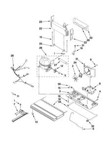 Unit Parts Diagram and Parts List for JBL2088WEM1  Jenn-Air Refrigerator