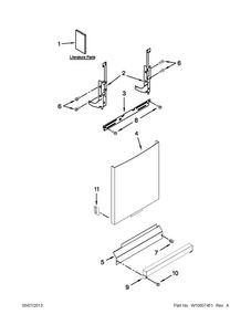 Door And Panel Parts Diagram and Parts List for MDC4809PAW1  Maytag Dishwasher