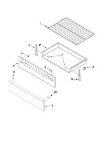 Drawer & Broiler Parts Diagram and Parts List for AGR5844VDS2  Amana Range