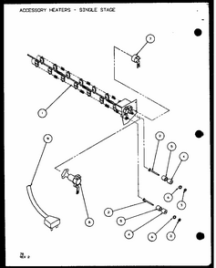 (230/208v.,1.5kw) (230/208v.,2.5kw) (230/208v.,3.0kw) (230/208v.,3.5kw) Diagram and Parts List for PTC12400EC P9872429R Amana Air Conditioner