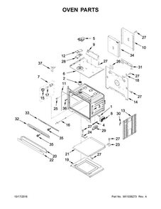 Oven Parts Diagram and Parts List for MEW9627FZ02  Maytag Wall Oven