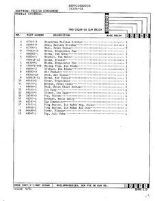 Freezer Compartment Page 2 Diagram and Parts List for 19204-0A  Admiral Refrigerator