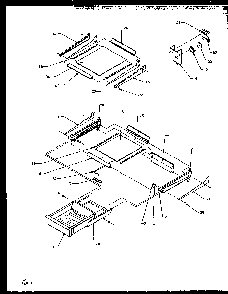 Shelves Diagram and Parts List for TS18RBW-P1158407WW  Amana Refrigerator