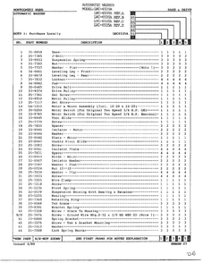 Base And Drive Page 2 Diagram and Parts List for 6535A REV C Norge Washer