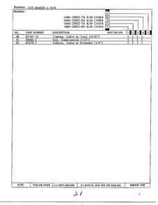 Ice Maker & Bin Page 3 Diagram and Parts List for 23922-0A  Admiral Refrigerator