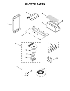 Blower Parts Diagram and Parts List for JDS1750FP0  Jenn-Air Range