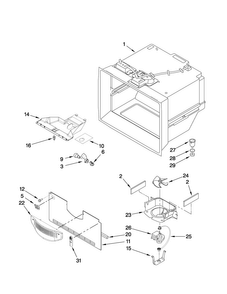 Freezer Liner Parts Diagram and Parts List for AB1924PEKB4  Amana Refrigerator