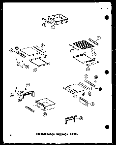 Refrigerator Interior Parts Diagram and Parts List for SRI-22E-A-P74870-21WA  Amana Refrigerator