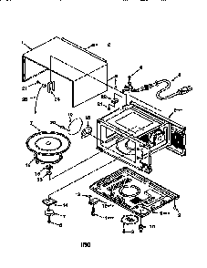 Cabinet Diagram and Parts List for 56568480790  Kenmore Microwave