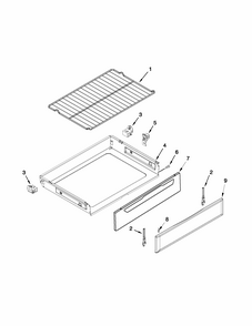 Drawer And Rack Parts Diagram and Parts List for MGR7685AB1  Maytag Range