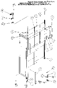 Freezer Door, Hinge, And Trim Diagram and Parts List for 36531-P1121902W  Amana Refrigerator