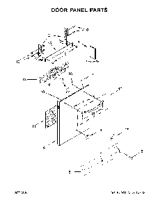 Door Panel Parts Diagram and Parts List for 66514752N512  Kenmore Dishwasher