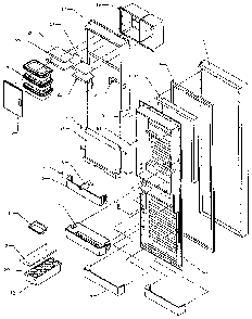 Refrigerator Door Diagram and Parts List for SX25N-P1162704W  Amana Refrigerator