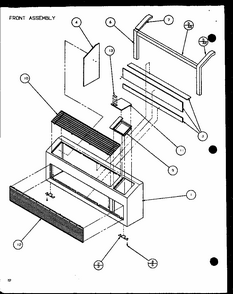 Front Assembly (ptc09300e/p9999708r) (ptc09400e/p9806708r) (ptc09300ec/p9811708r) (ptc09400ec/p9872408r) Diagram and Parts List for PTC12400EC P9872429R Amana Air Conditioner