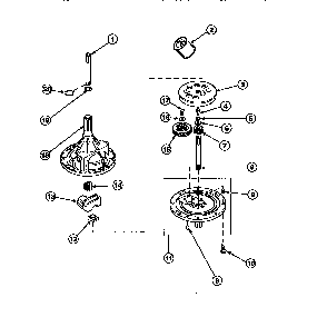 34526p Transmission Assy Diagram and Parts List for LW8303W2-PLW8303W2B  Amana Washer