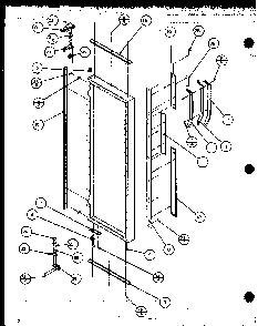Refrigerator Door Diagram and Parts List for SZD27MPL-P1124303WL  Amana Refrigerator