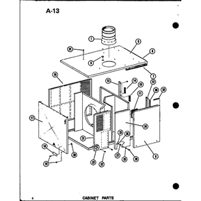 Cabinet Parts 2 Diagram and Parts List for EPCG6017-3B P67470-8C Amana Air Conditioner