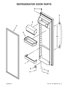 Refrigerator Door Parts Diagram and Parts List for ASI2275FRS00  Amana Refrigerator