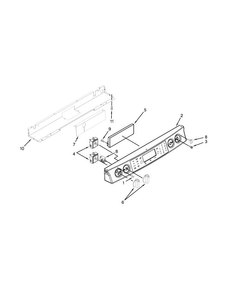 Control Panel Parts Diagram and Parts List for JES9800CAB01  Jenn-Air Range