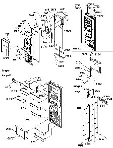 Refrigerator Door Diagram and Parts List for SBDE520SW-P1185202WW  Amana Refrigerator
