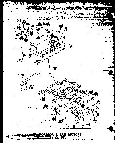 Evaporator & Fan Motors 18 Cu. Ft. Diagram and Parts List for T16W-P60303-8W  Amana Refrigerator