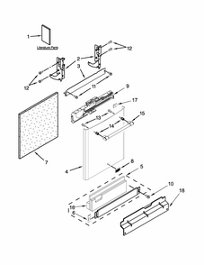 Door And Panel Parts Diagram and Parts List for MDB5969SDH0  Maytag Dishwasher