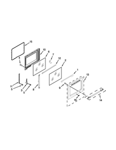 Door Parts Diagram and Parts List for MER8700DB0  Maytag Range