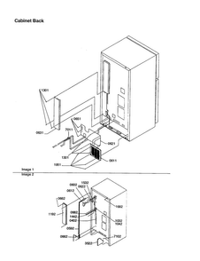 Cabinet Back Diagram and Parts List for TX21VW-P1301804WW  Amana Refrigerator