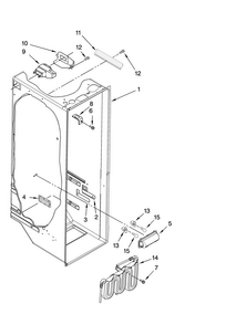 Refrigerator Liner Parts Diagram and Parts List for MSD2552VEA01  Maytag Refrigerator