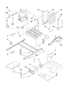 Unit Parts Diagram and Parts List for ASD2522WRD02  Amana Refrigerator
