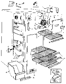 Freezer Compartment Diagram and Parts List for JRS203B MBQ01A Jenn-Air Refrigerator