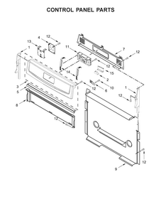 Control Panel Parts Diagram and Parts List for AGR6303MFS0  Amana Range