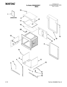 Oven Parts Diagram and Parts List for MEW5630DDB17  Maytag Wall Oven