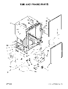 Tub And Frame Parts Diagram and Parts List for 66514815N611  Kenmore Dishwasher