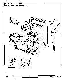 Fresh Food Door Diagram and Parts List for RB21KN4AF BG76C Magic Chef Refrigerator