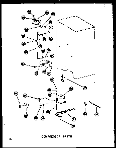 Compressor Parts Diagram and Parts List for SRI19A-P60350-6W  Amana Refrigerator
