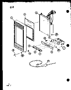 Section 1 Diagram and Parts List for CRRL-9TC P75533-5M Amana Microwave