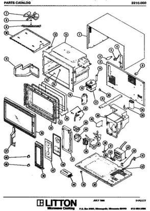 01 - Page 1 Diagram and Parts List for 2210000  Litton Microwave