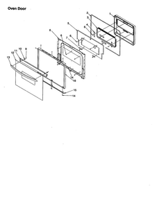 Oven Door Diagram and Parts List for AOES2730E-P1132367NE  Amana Wall Oven