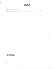 Index Diagram and Parts List for P1200801R  Amana Air Conditioner