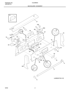 Backguard / Dosseret Diagram and Parts List for CSJ388003  Maytag Range