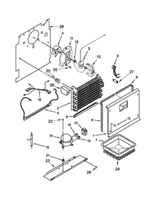 Unit Parts Diagram and Parts List for AQF1613TEW05  Amana Freezer