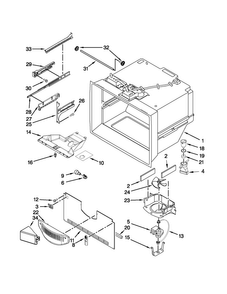 Freezer Liner Parts Diagram and Parts List for AFD2535DEW11  Amana Refrigerator
