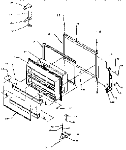 Freezer Door Diagram and Parts List for THI18S3W-P1195401W  Amana Refrigerator