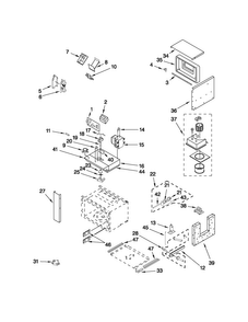 Cabinet And Stirrer Parts Diagram and Parts List for JMW2327WS01  Jenn-Air Microwave