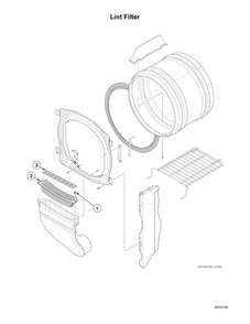 Part Location Diagram of D510502W Maytag Lint filter cover (white)