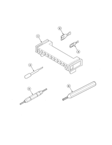 Terminals/terminal Extractor Tools Diagram and Parts List for ADE30RGS171TW01  Speed Queen Dryer