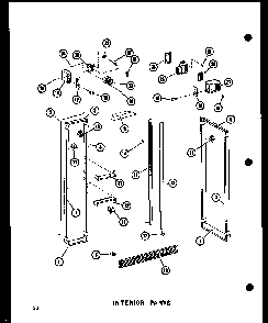 Interior Parts Diagram and Parts List for SRI19B-C-P73320-48WC  Amana Refrigerator