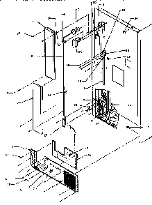 Cabinet Water Supply And Covers Diagram and Parts List for TX21R-P1157605W  Amana Refrigerator